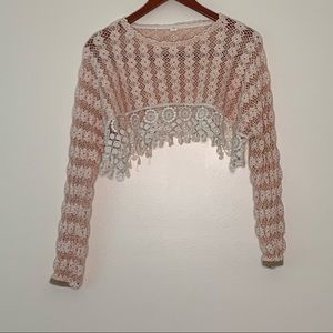 Free people crochet crop top